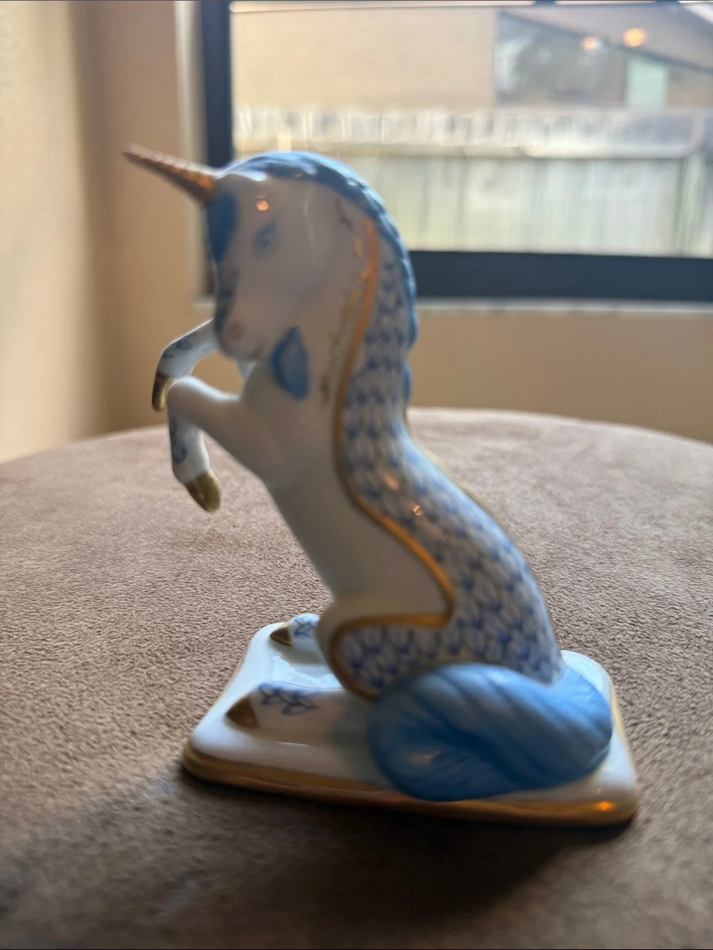 Franklin Mint Multicolor Unicorn Figurine Shelf Display